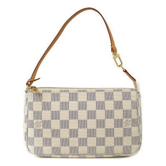 Louis Vuitton Damier Azur White Pochette Accessoires Accessory Pouch - Picture 1 of 8